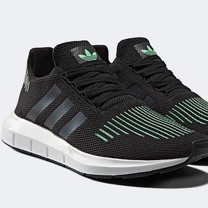 Adidas Originals Swift Runs in Black and Green